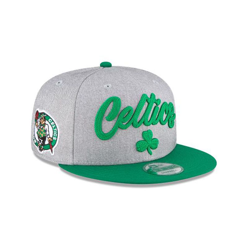 NBA Boston Celtics Official Draft 9Fifty Snapback (RIR9322) - Grey New Era Caps